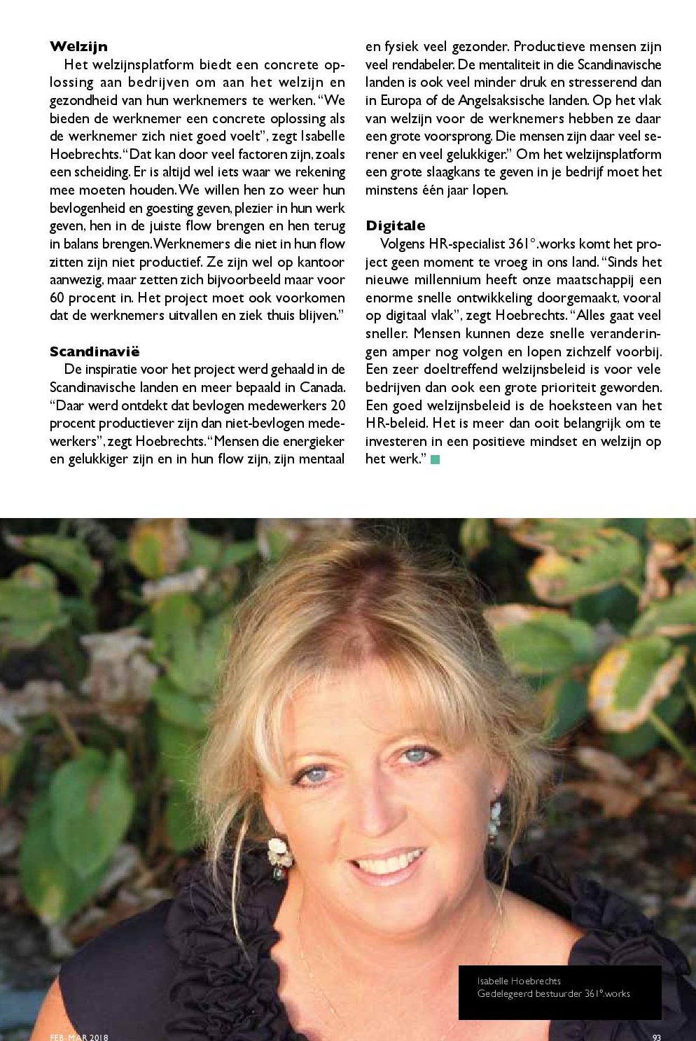 Article CXO Magazine Isabelle Hoebrechts
